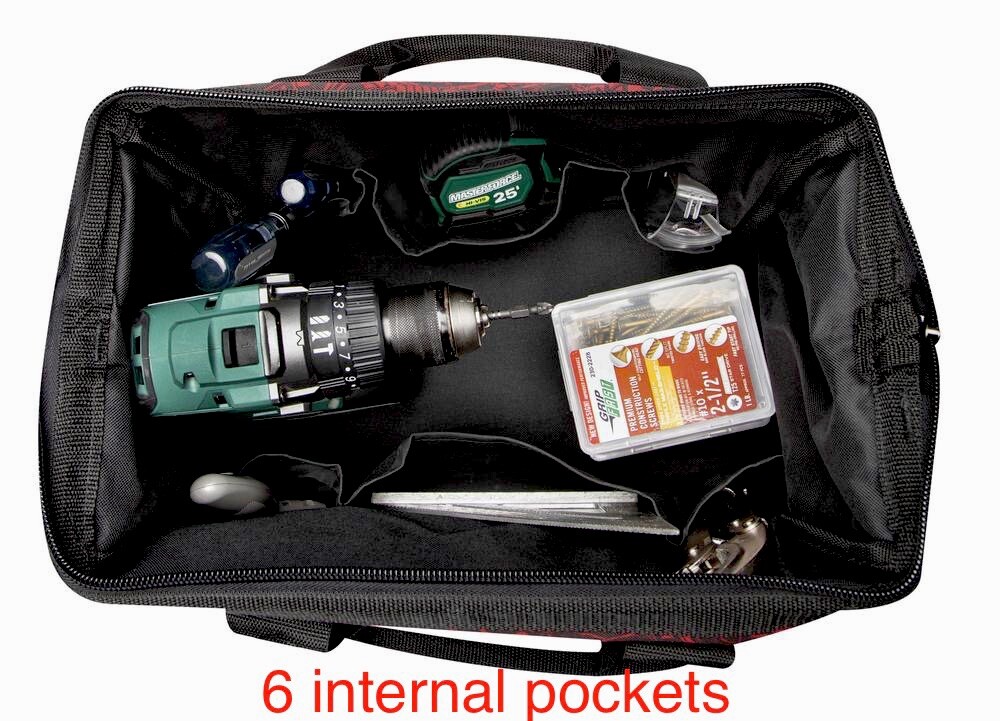 Licensed Grease Monkey 16″ Mechanics Tool Bag Tote Organizer Plumber Electrician