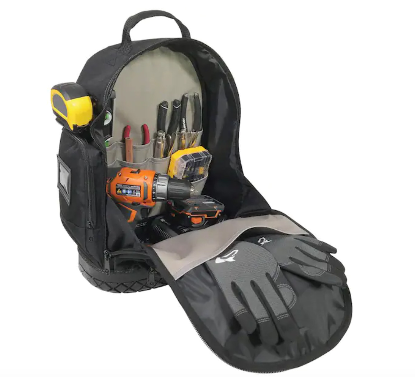 BRAND NEW HUSKY 16 in. TOOL BACKPACK H-68003 WATERPROOF MOLDED BASE 21 POCKETS