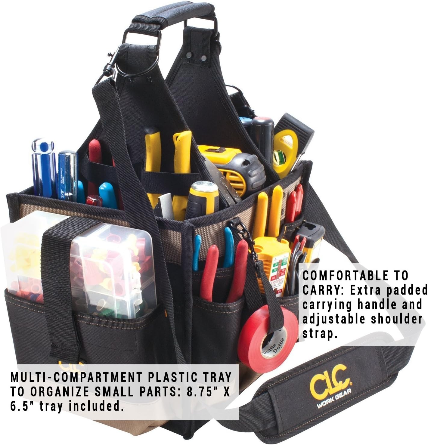 CLC 1528 Large Electrical Tool Carrier, Black