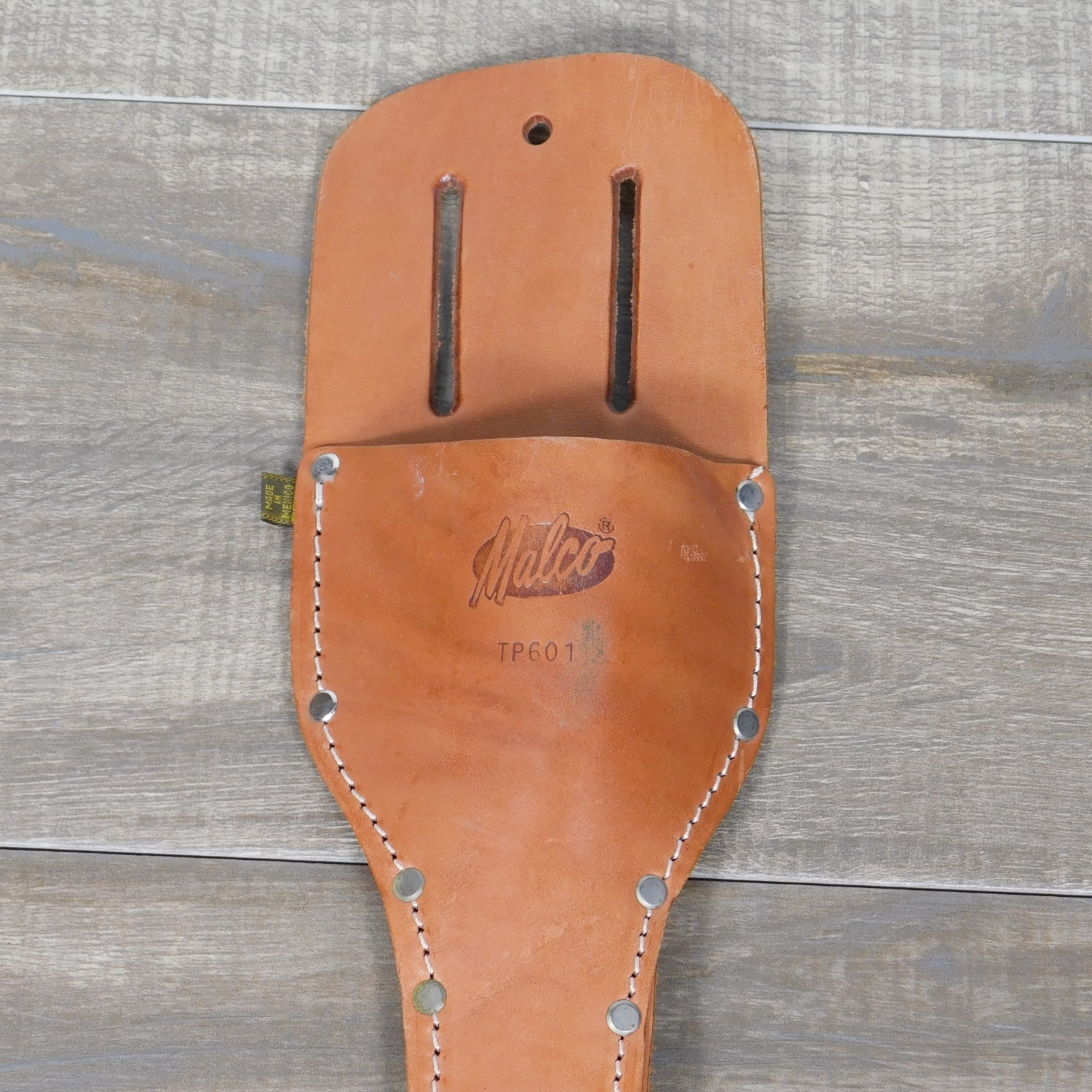 Malco TP601 Riveted LEATHER SHEATH Flex Cutter Blade Holder Belt Pouch 13 x 4.5