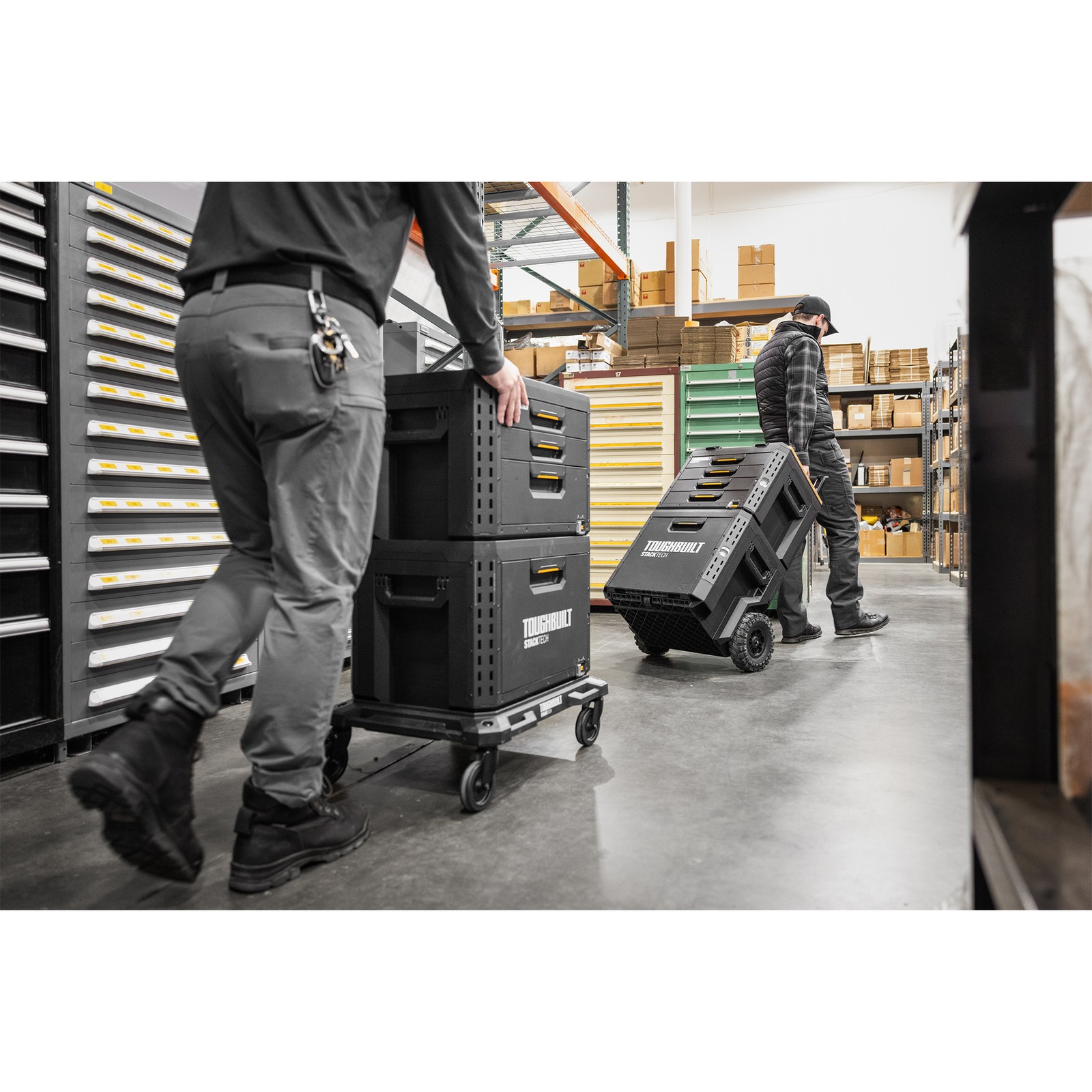 ToughBuilt StackTech 1-Drawer Rolling Locking Box, Tool Storage & Gear Organizer