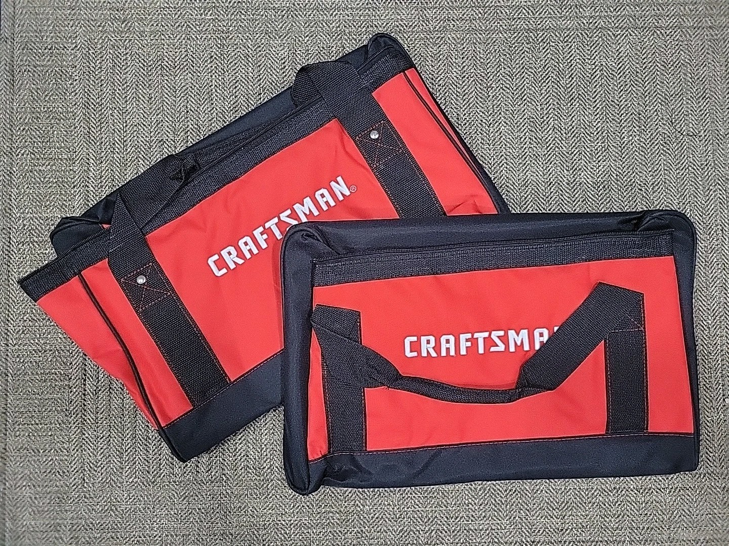 Craftsman V20 Tool Bag 18 x 11.5 x 11 RED W/ BLACK STRAPS 2 PACK