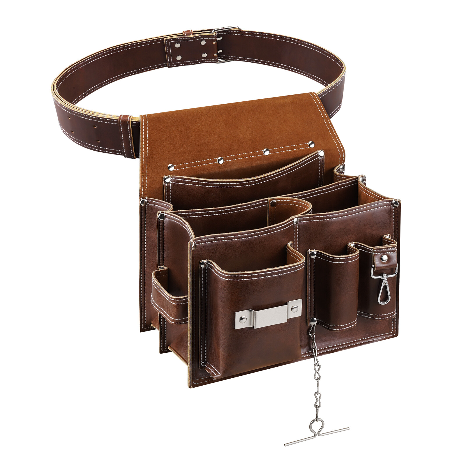 Heavy Duty Waist Belt Tool Pouch Bag Electricians Work Pouch With Adjust Belt