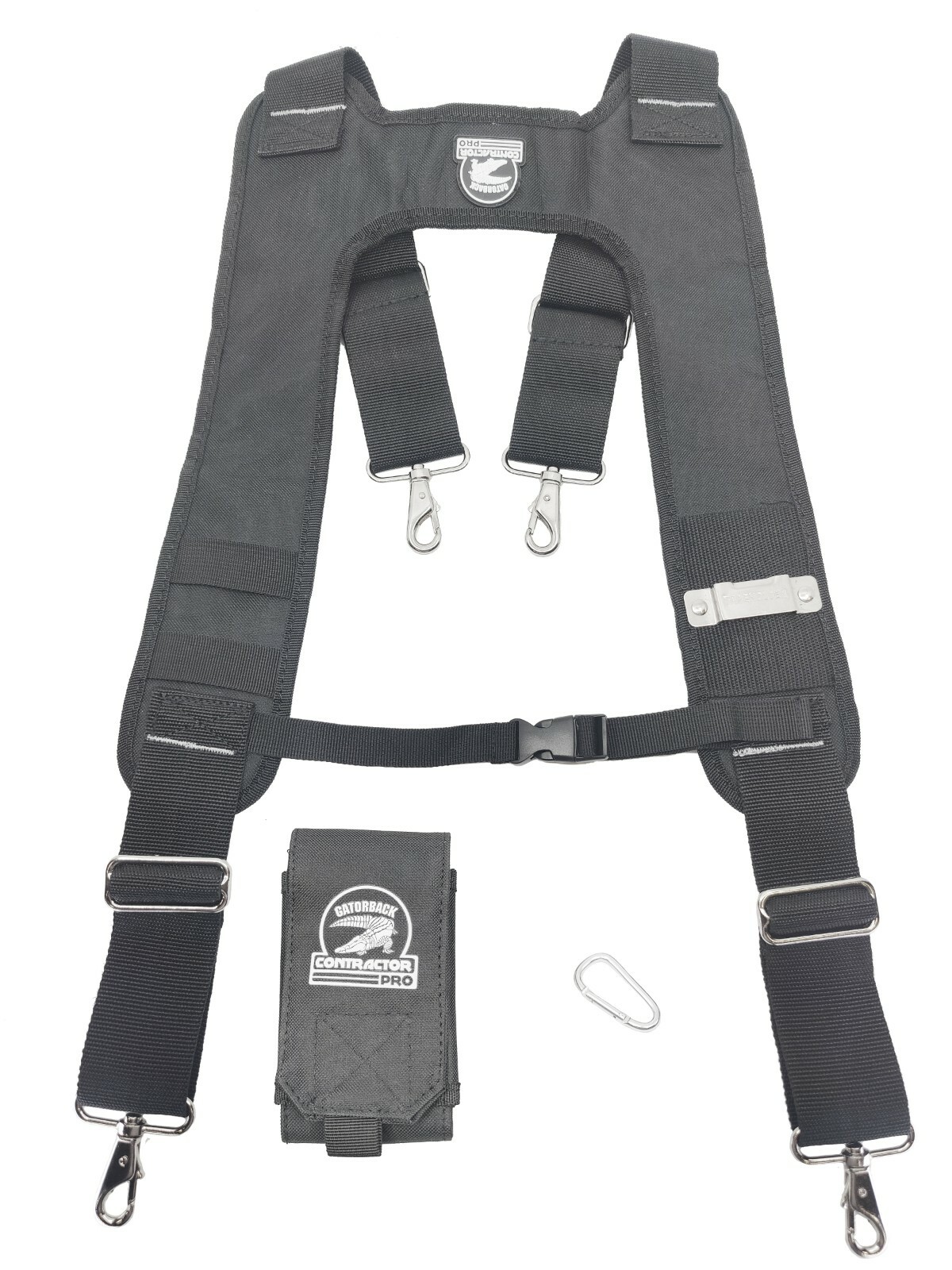 Gatorback B616 Deluxe Suspenders for Tool Belts. Suspenders + Phone Case Combo