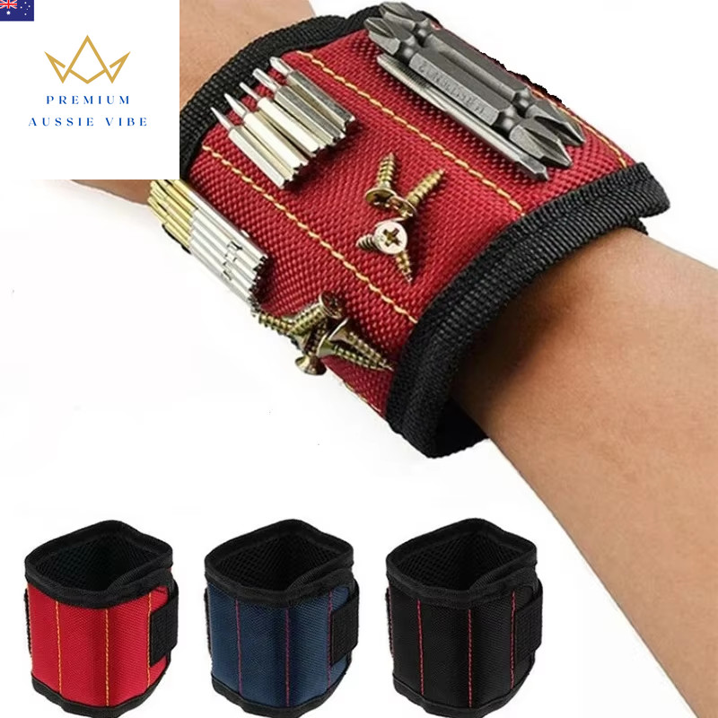 Portable Magnetic Tool Bag Wristband Woodwork Electrician Wrist Tool Belt with T
