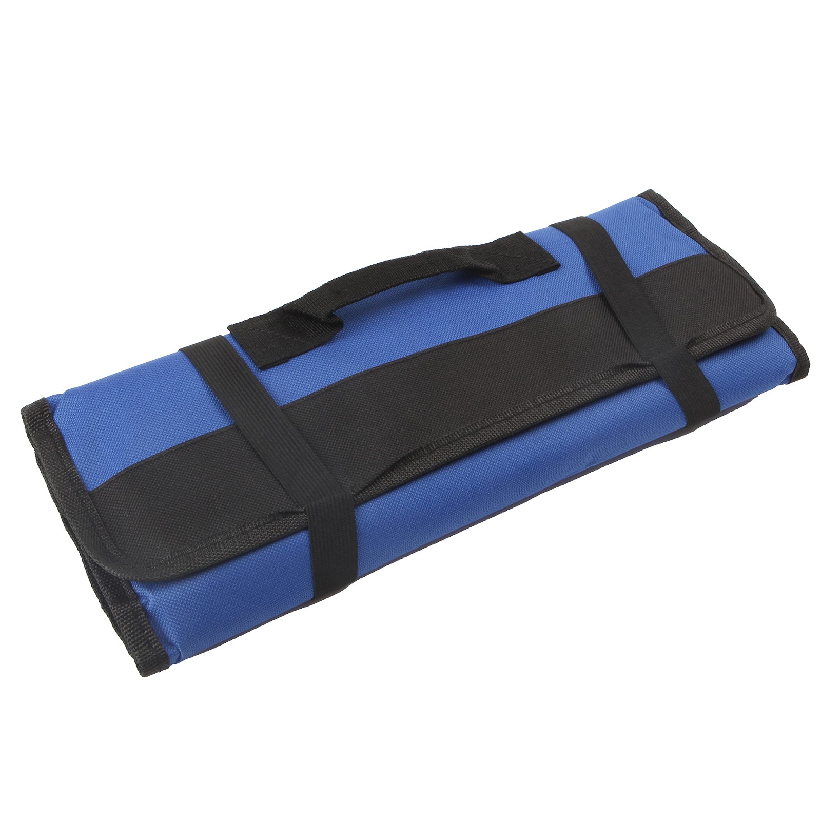 22 pocket Tool Bag Canvas Wrench Roll Up 23 inches x 14 inches, 1pc Blue