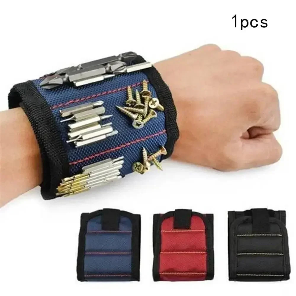 Heavy Duty Magnetic Wristband Adjustable Tool Holder for Screws Nails Hardware