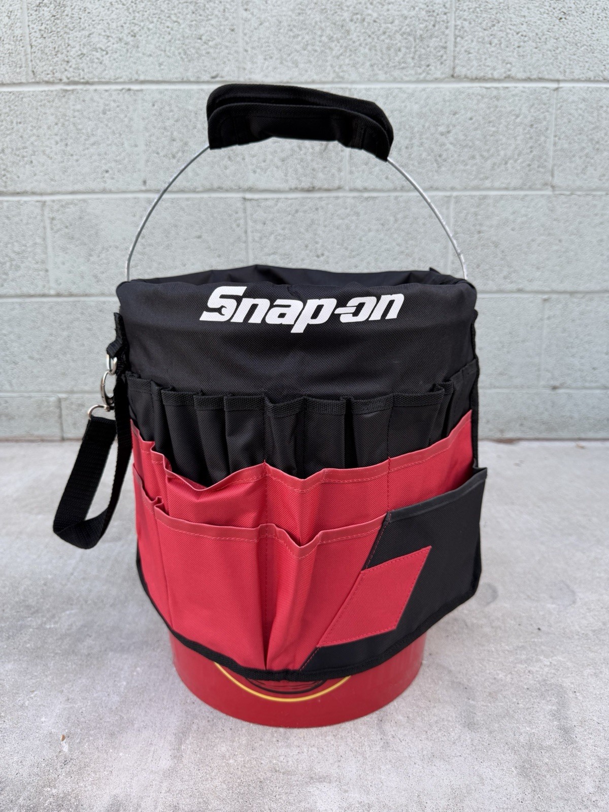 Snap On Tools 5 Gallon Bucket Caddy Tool Bag Storage Travel Case Snap-On Racing