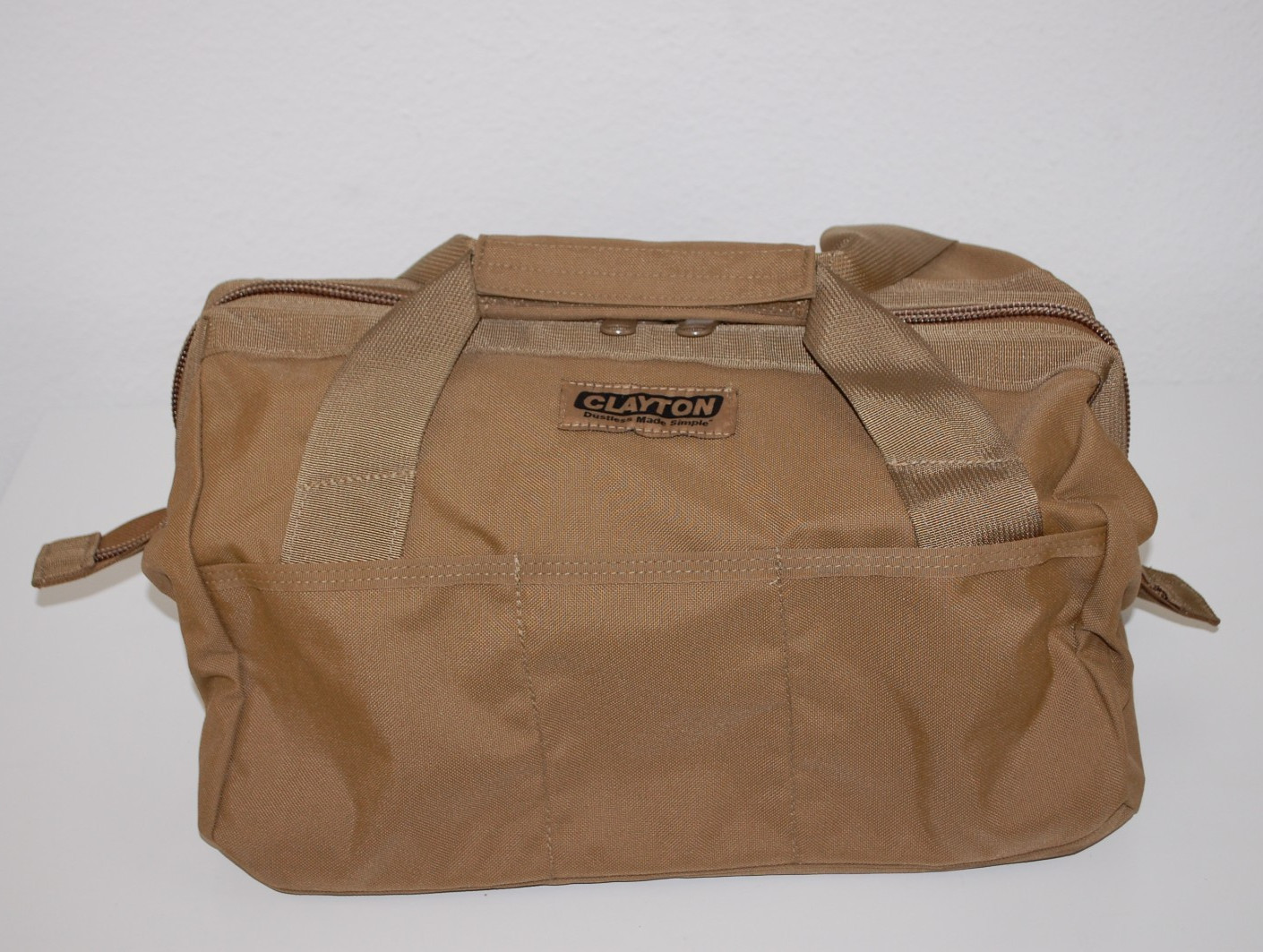 CLAYTON NSN CATALOG TOOL BAG 16”x9”x8” USGI MILITARY USMC BROWN GATEMOUTH
