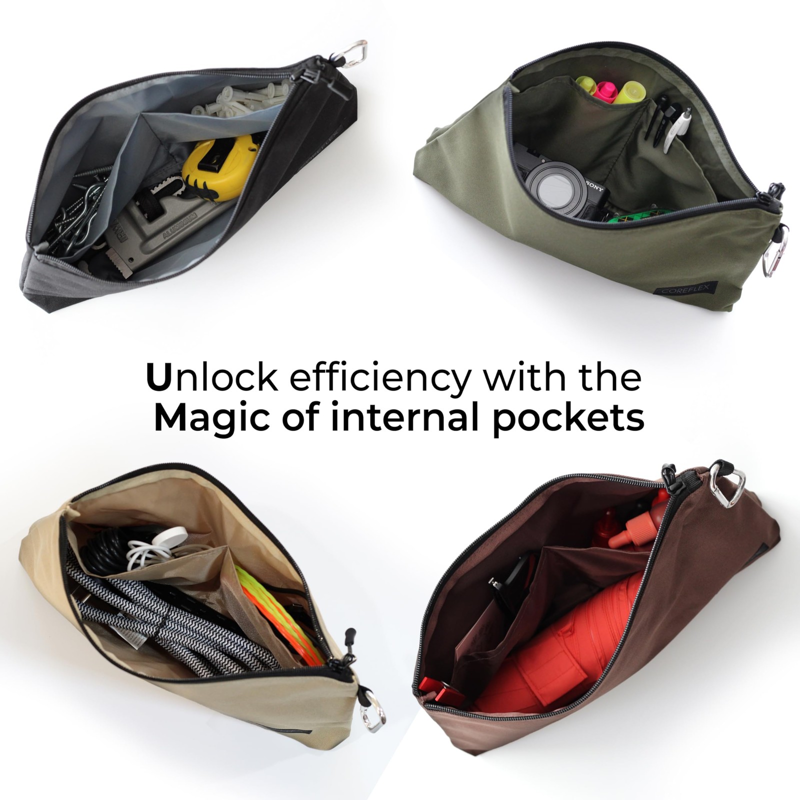 Premium Tool Pouch Zipper Bag, Small Tool Bag, Multipurpose Storage pouch, He…