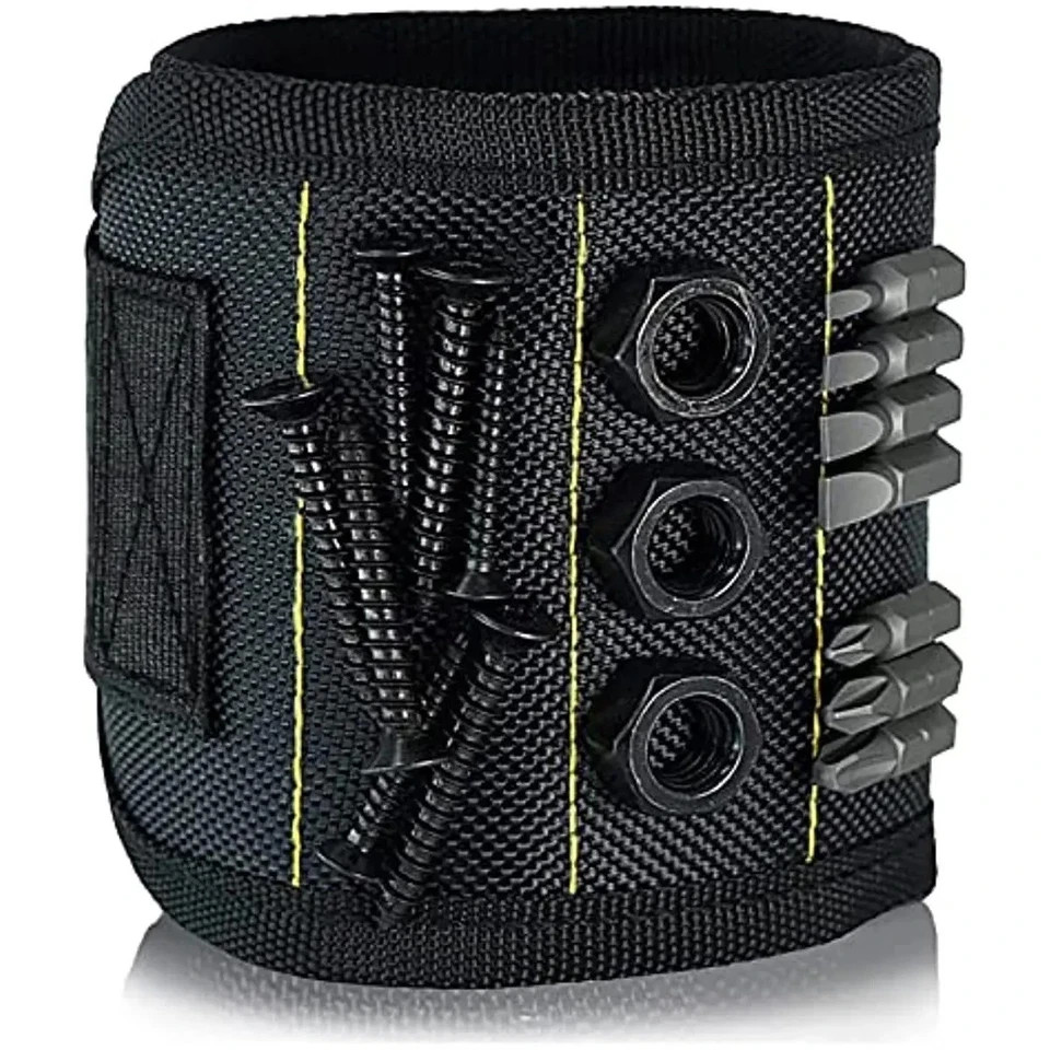 Magnetic Wristband for Men Women | 15-Magnet Tool Holder for Screws Nails Bits