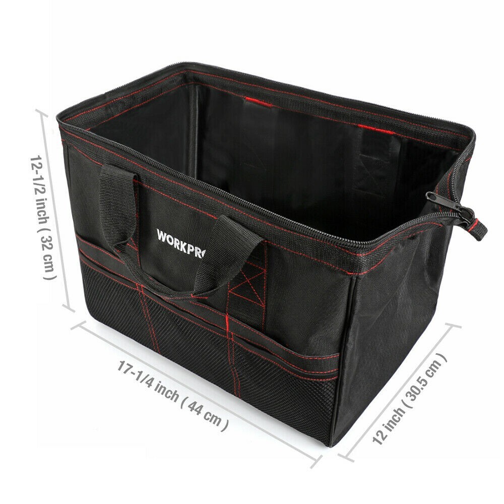 2Pack 13-inch 18-inch Heavy Duty Tool Bag Tool Storage Bag Oxford Wide Mouth Bag