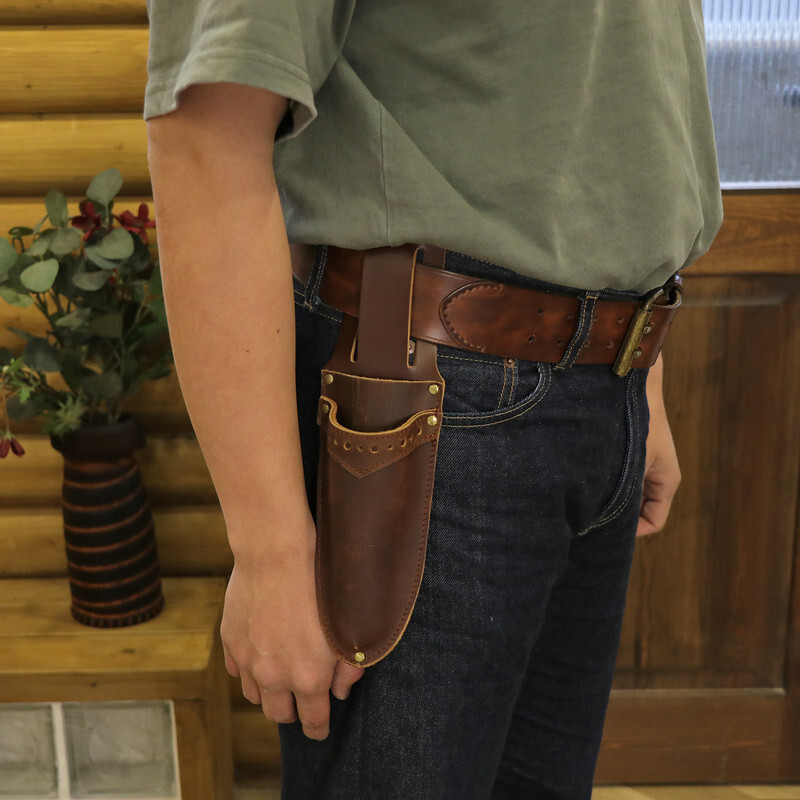 TOURBON Leather Garden Trowel Pruner Belt Holster Women/Men Utility Tools Sheath
