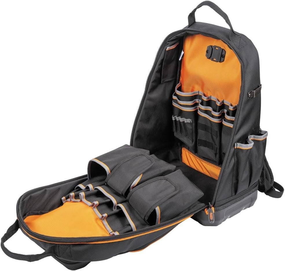 Backpack Tool Bag, Tradesman Pro Extra-Large 40-Pocket Electrician Jobsite Ba…