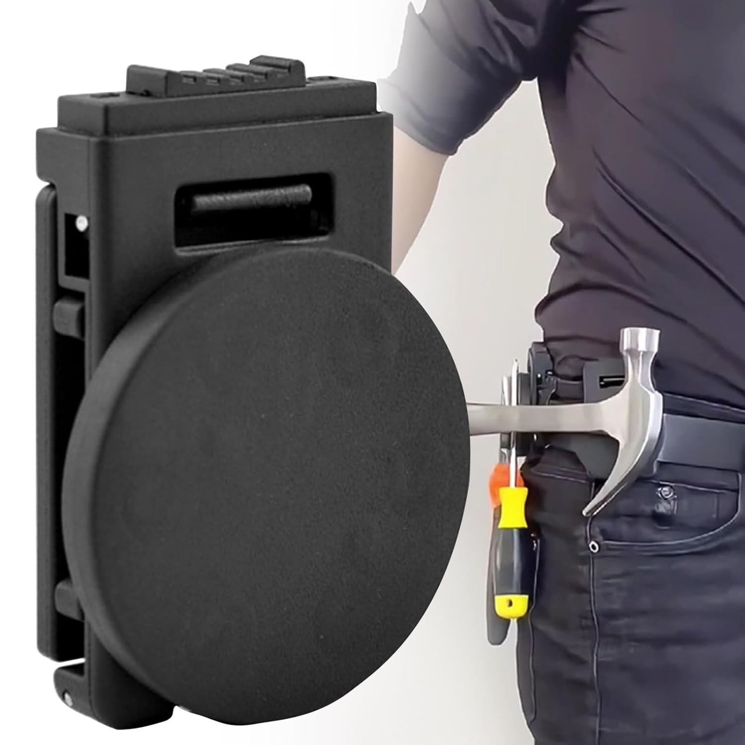 Magnetic Tool Holster Belt Clip Holder Heavy Duty Steel Pouch for Construction