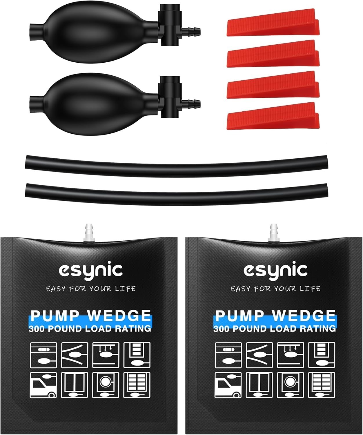 Heavy-Duty 2 Pack Air Wedge Bag Set – 300lbs Lift Capacity & Non-Marring Wedges