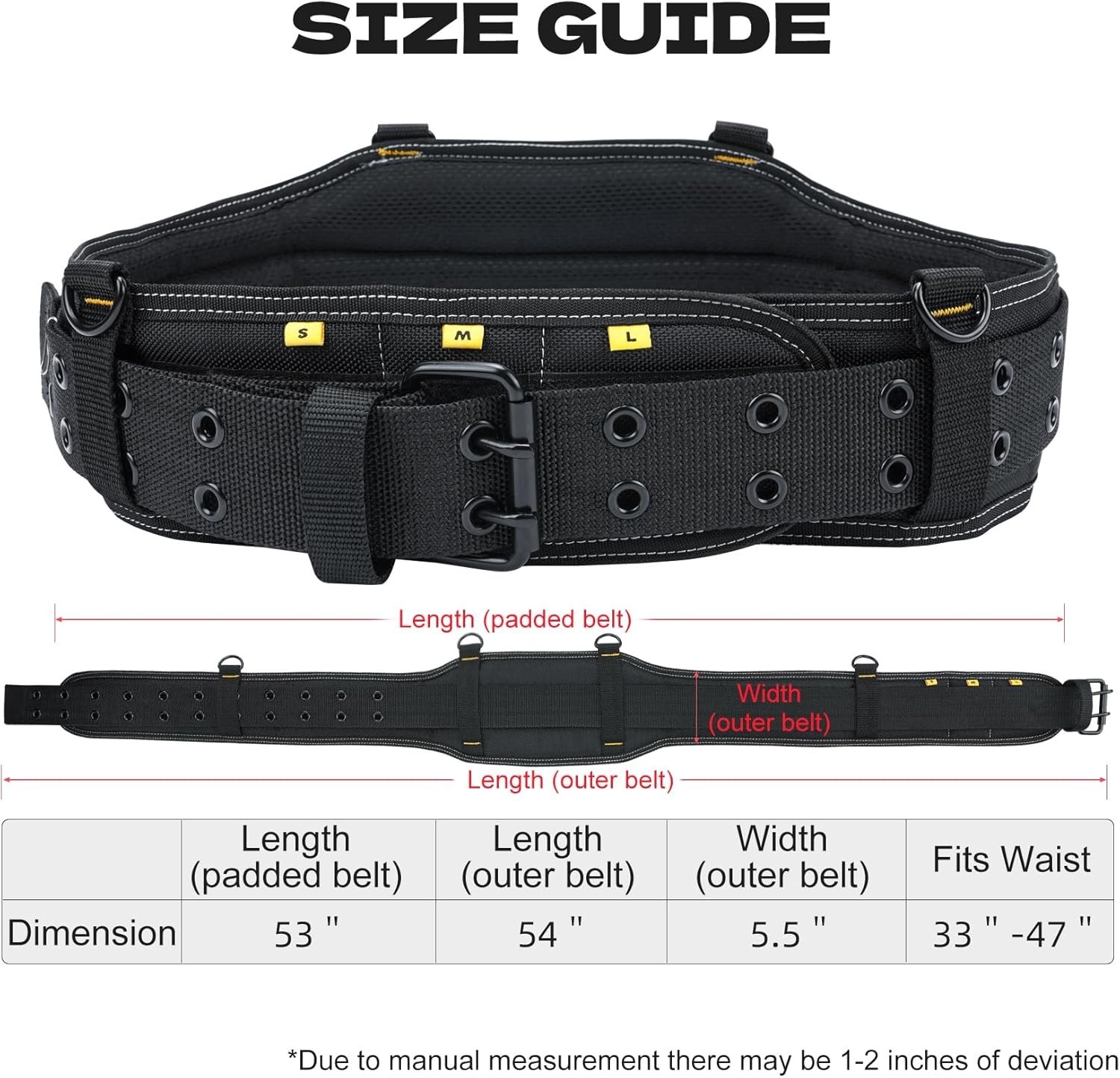 Carpenter Electrician Tool Belt with Suspenders Y-Style 5 Combo Apron Tool Pouch