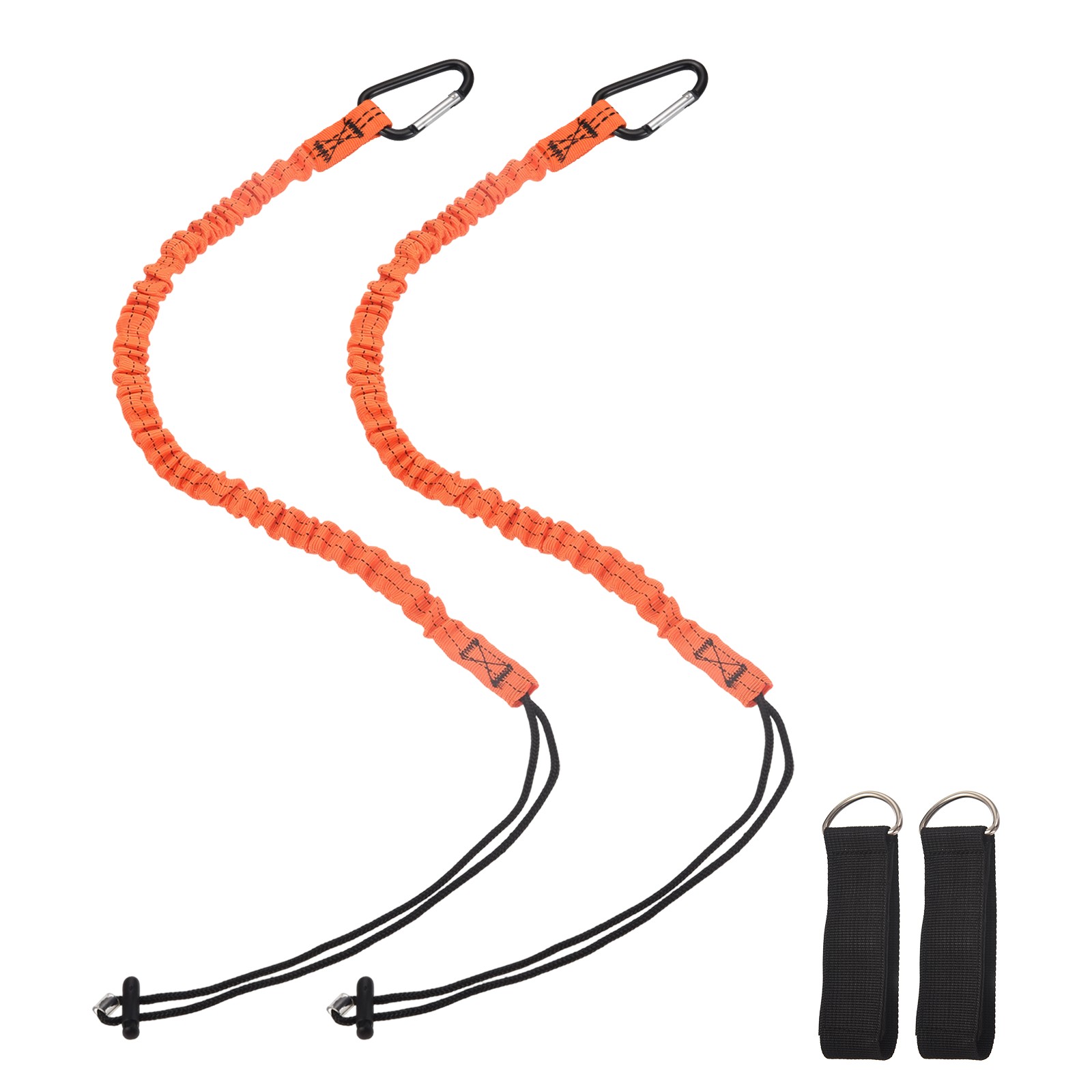 Tool Lanyard with Hook Fastening Tape Loop End (10kg/22lb), (Orange,2 Pcs)