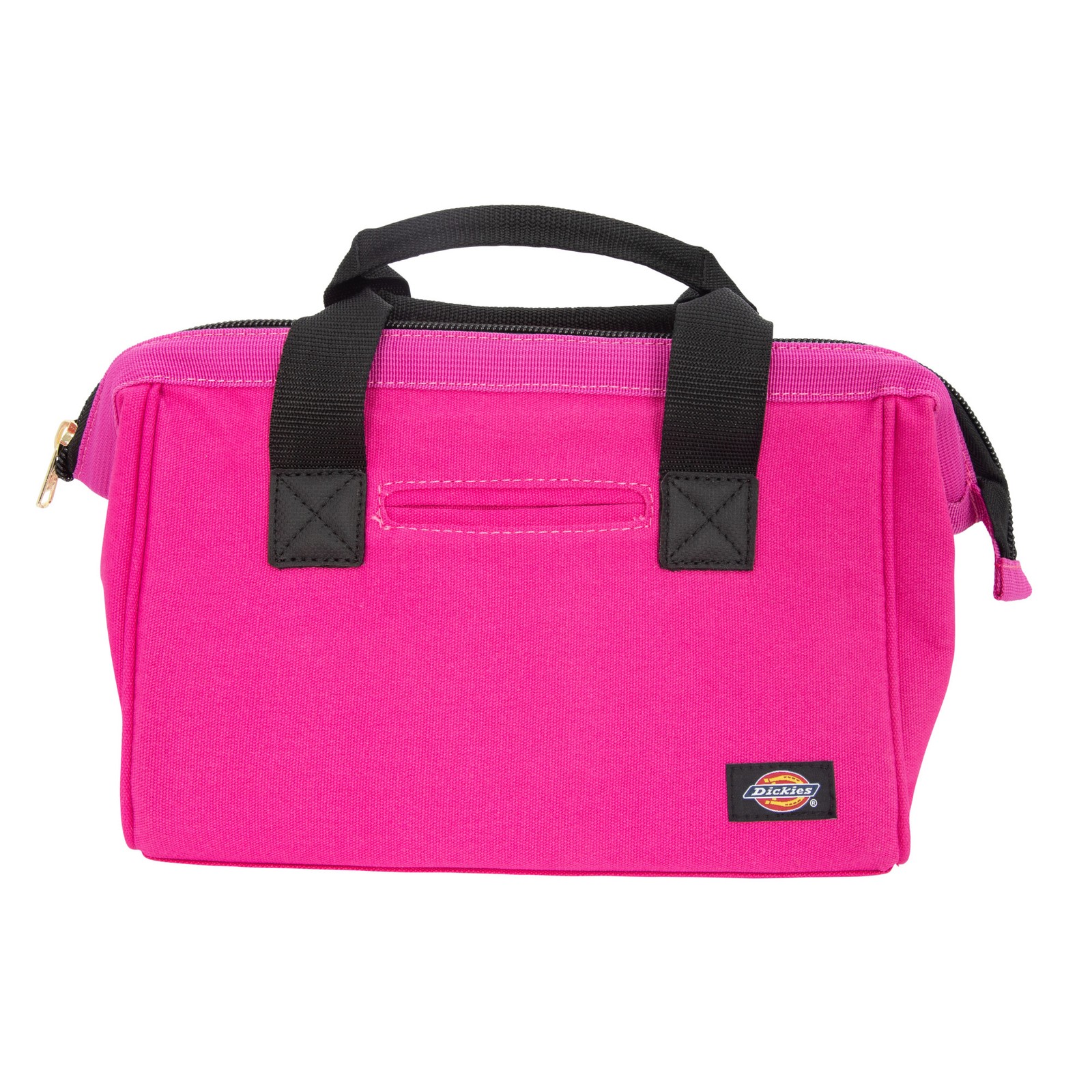 Womens Tool Accessory Tote Bag 12 inch with Zipper Closure Pink Dickies 57148