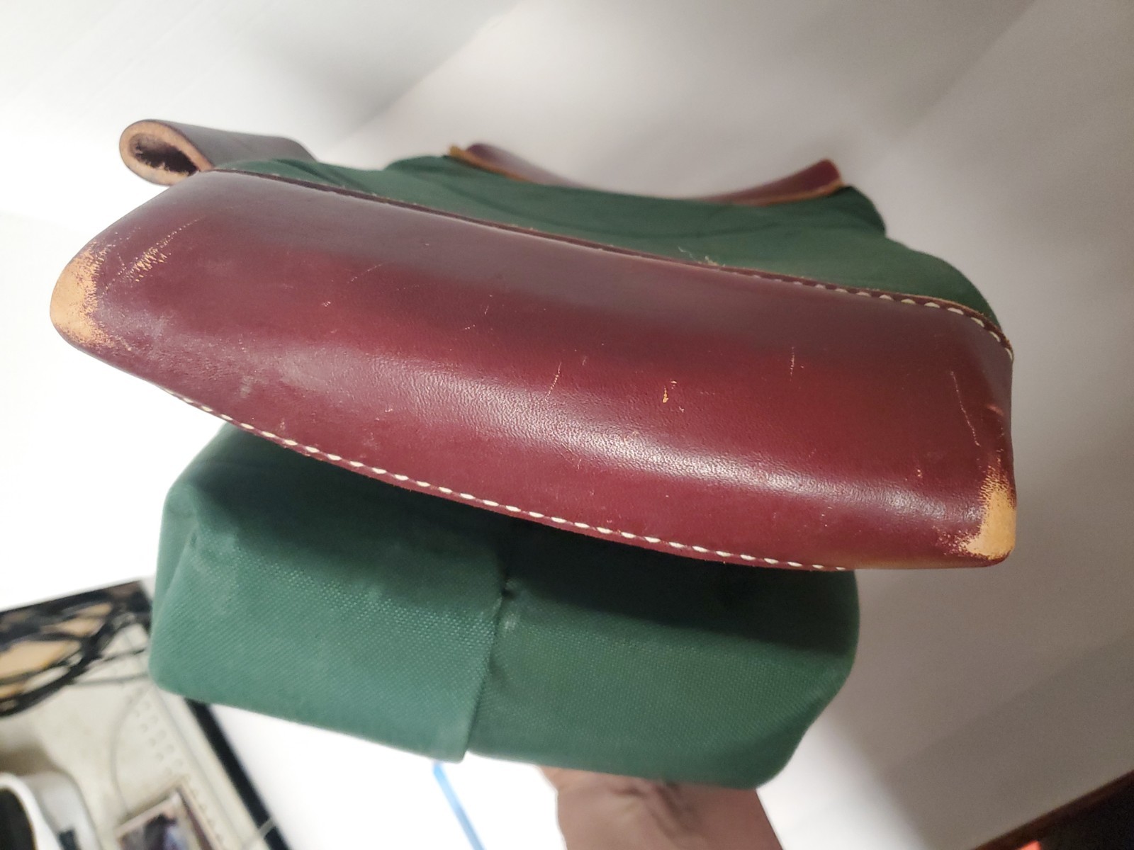 Occidental Leather 8583-Tool Bag – Green Canvas & Leather 3-Pouch Nail Bags
