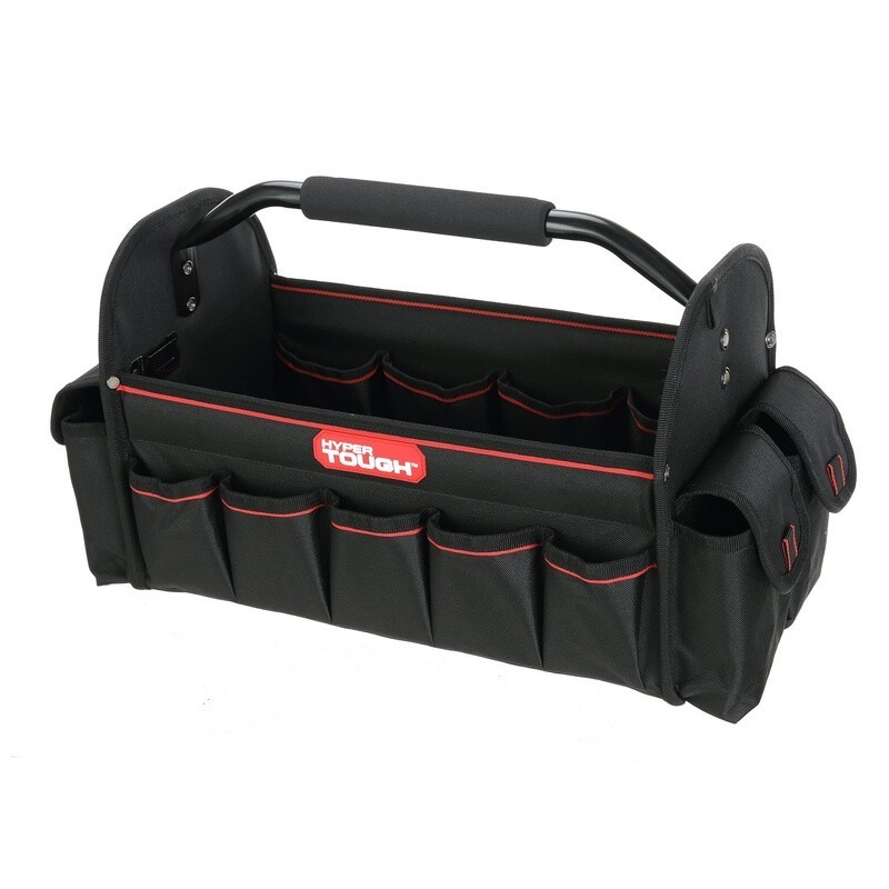 16 Inch Open Tool Tote Bag Storage Organizer W/ Pockets & Tape Measure Holder US