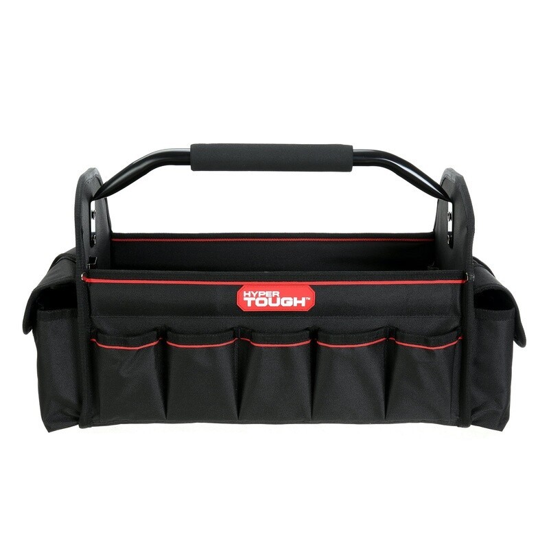 16 Inch Open Tool Tote Bag Storage Organizer W/ Pockets & Tape Measure Holder US