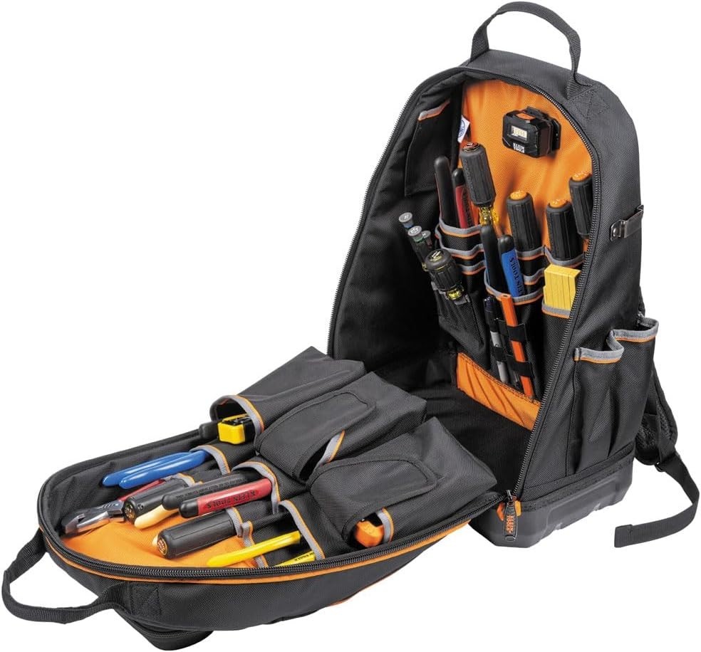 Backpack Tool Bag, Tradesman Pro Extra-Large 40-Pocket Electrician Jobsite Ba…