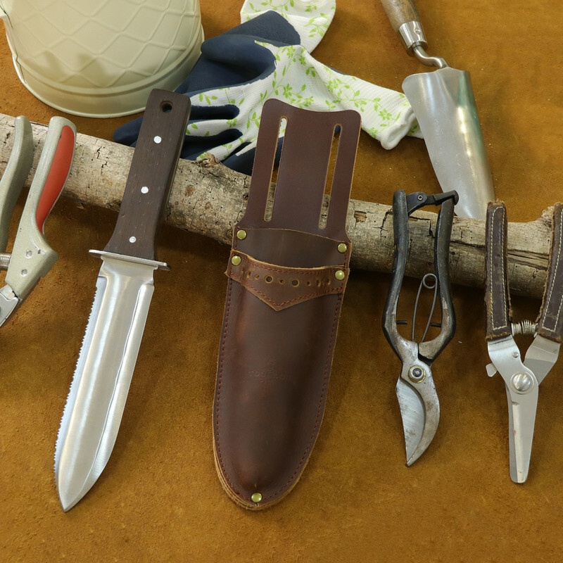 TOURBON Leather Garden Trowel Pruner Belt Holster Women/Men Utility Tools Sheath
