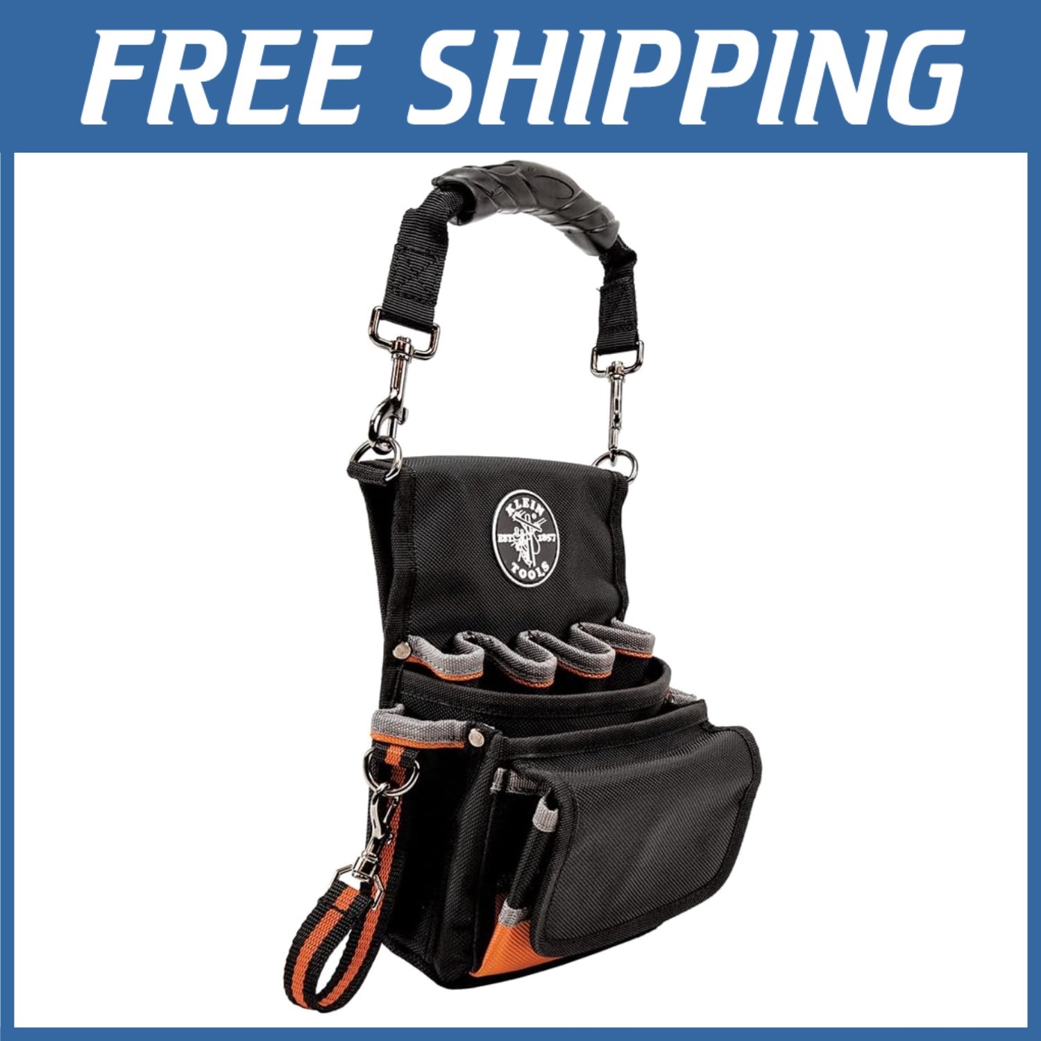 Tradesman Pro 9-Pocket Tool Pouch with Tape Thong