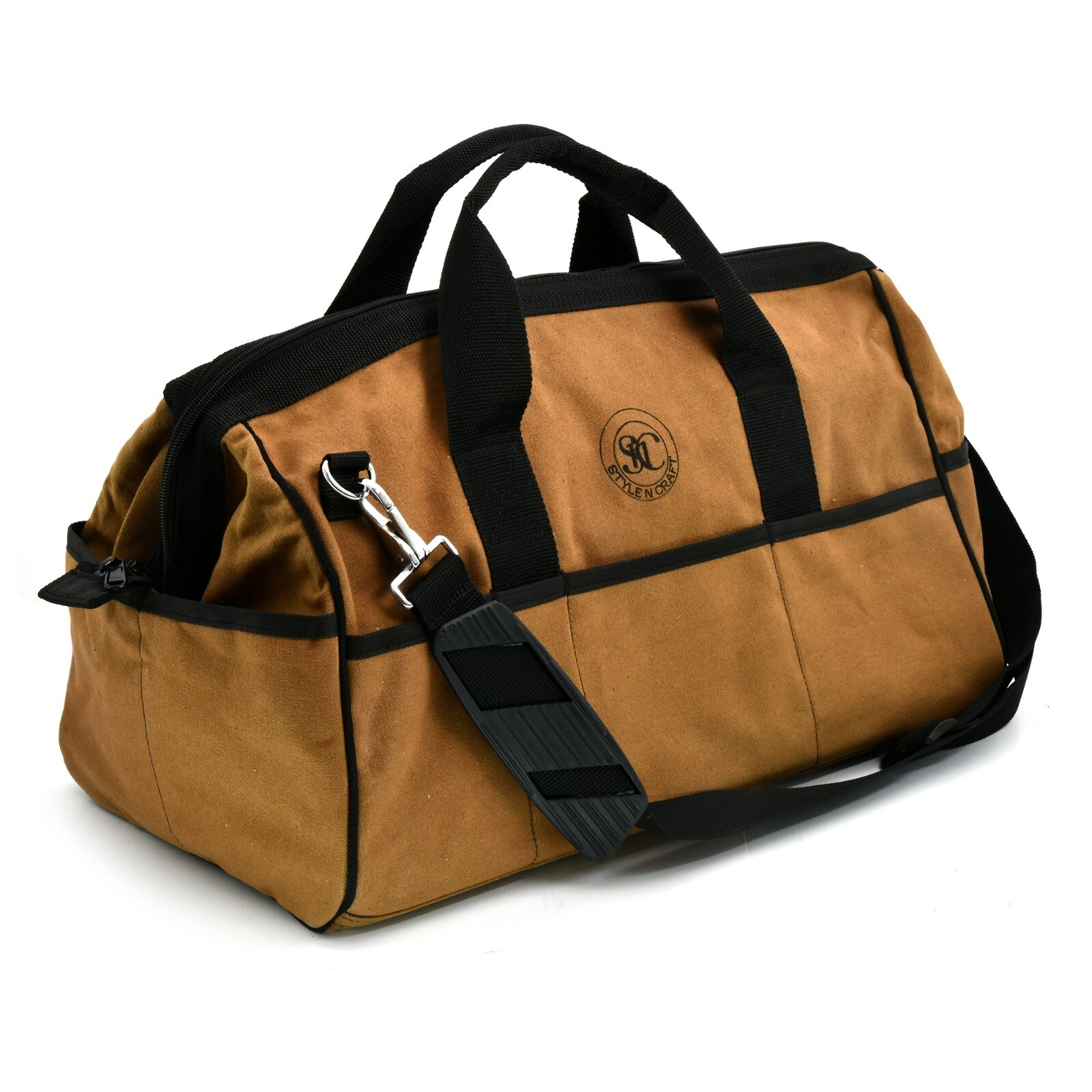 Style n Craft 97012 – 25 Pocket – 20″ Tool Bag in Heavy Duty Waterproof Canvas