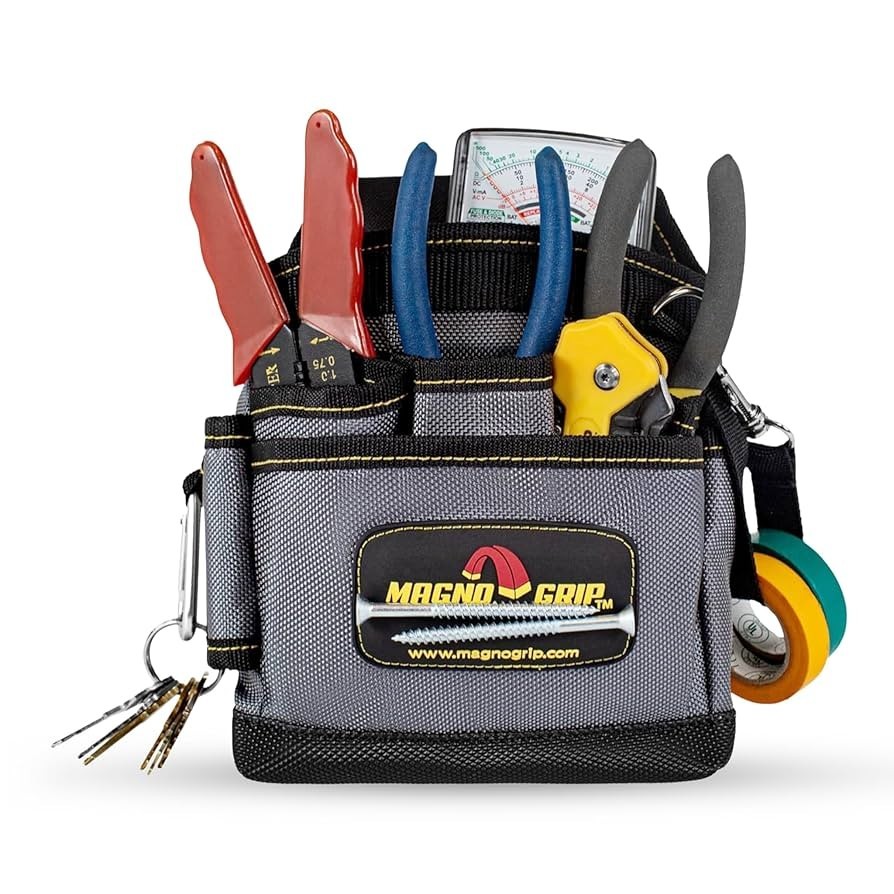 MagnoGrip 002-573 9-Pocket Magnetic Maintenance Pouch, Platinum Gray