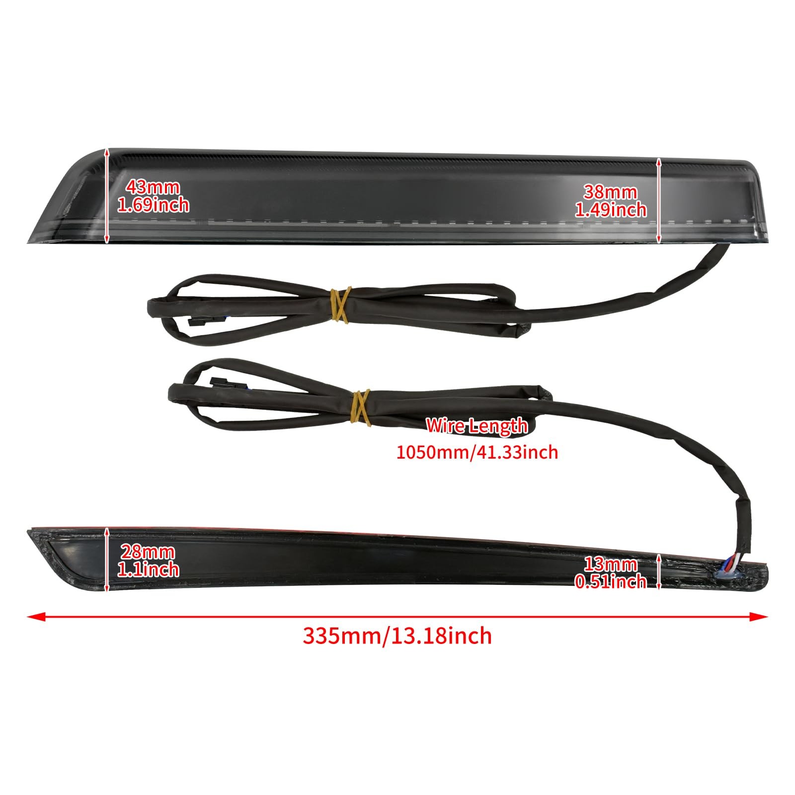 HDBUBALUS LED Extended Saddlebag Light with Smoke Lenses Fit for Harley Touri…