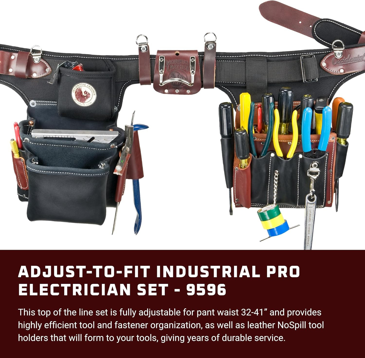 Pro Electrician Tool Set – 31 Pockets, Adjustable Fit, Made in USA