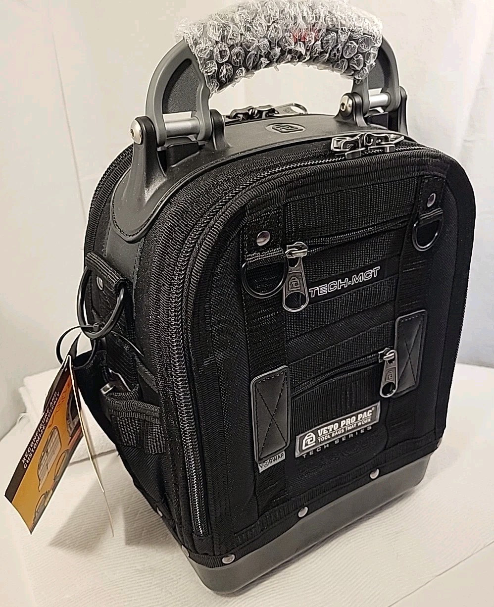 VETO PRO PAC 12 in 44 pocket weatherproof black nylon bag w/shoulder strap
