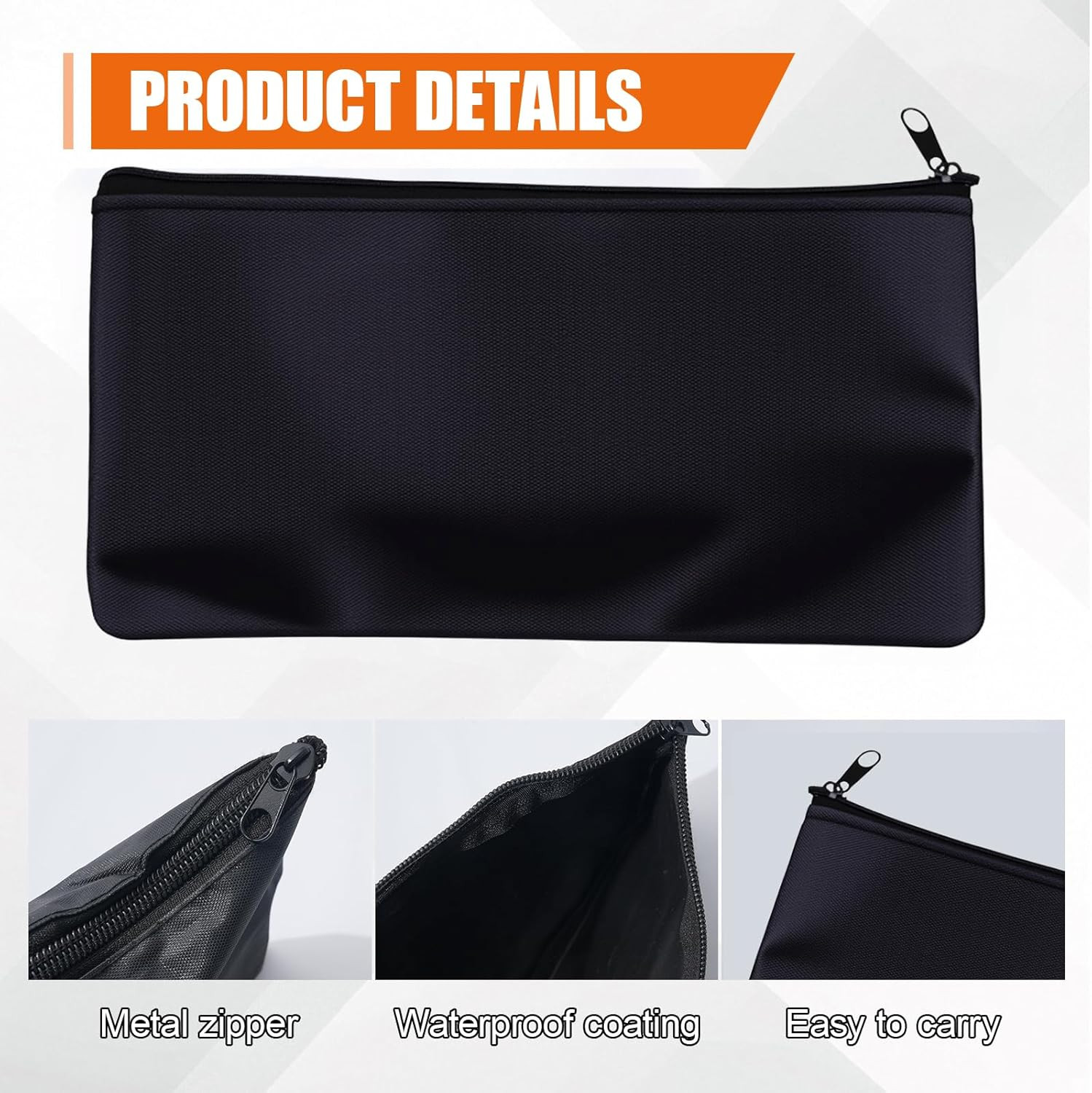 2PCS Car Tool Pouches with Zipper, Universal Oxford Cloth Waterproof Small Wrenc