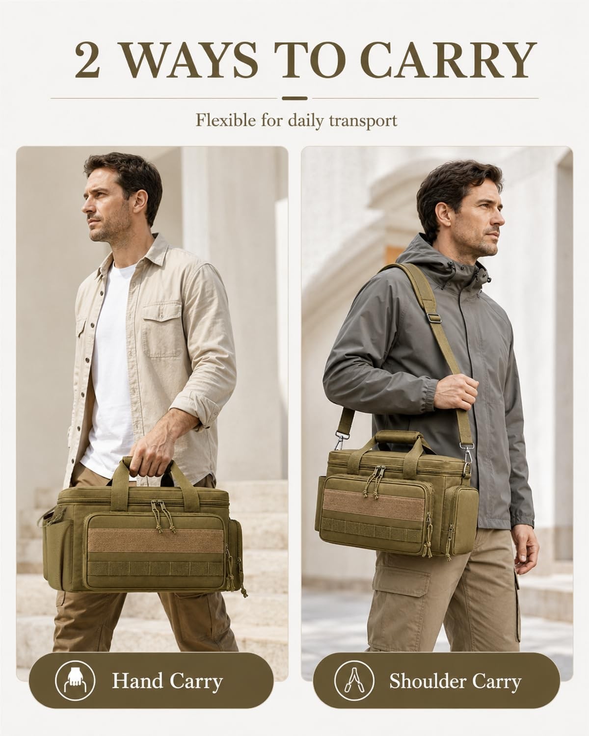 15-Inch Tool Bag Multi-purpose Tool Organizer Bag with 3 Tool Pouches and Adj…