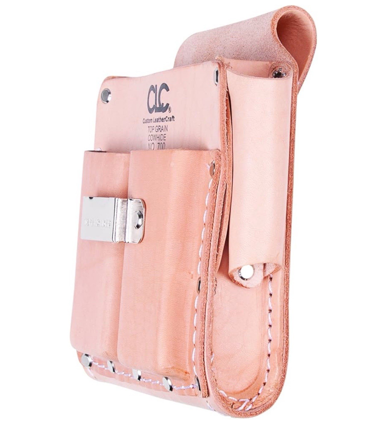 CLC Custom Leathercraft 700 Tool Pouch, Heavy Duty, 5-Pocket, Tan