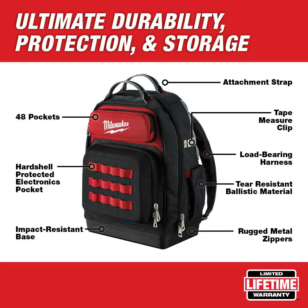 Adjustable Electricians Work Waist Tool Belt with Ultimate Jobsite Backpack