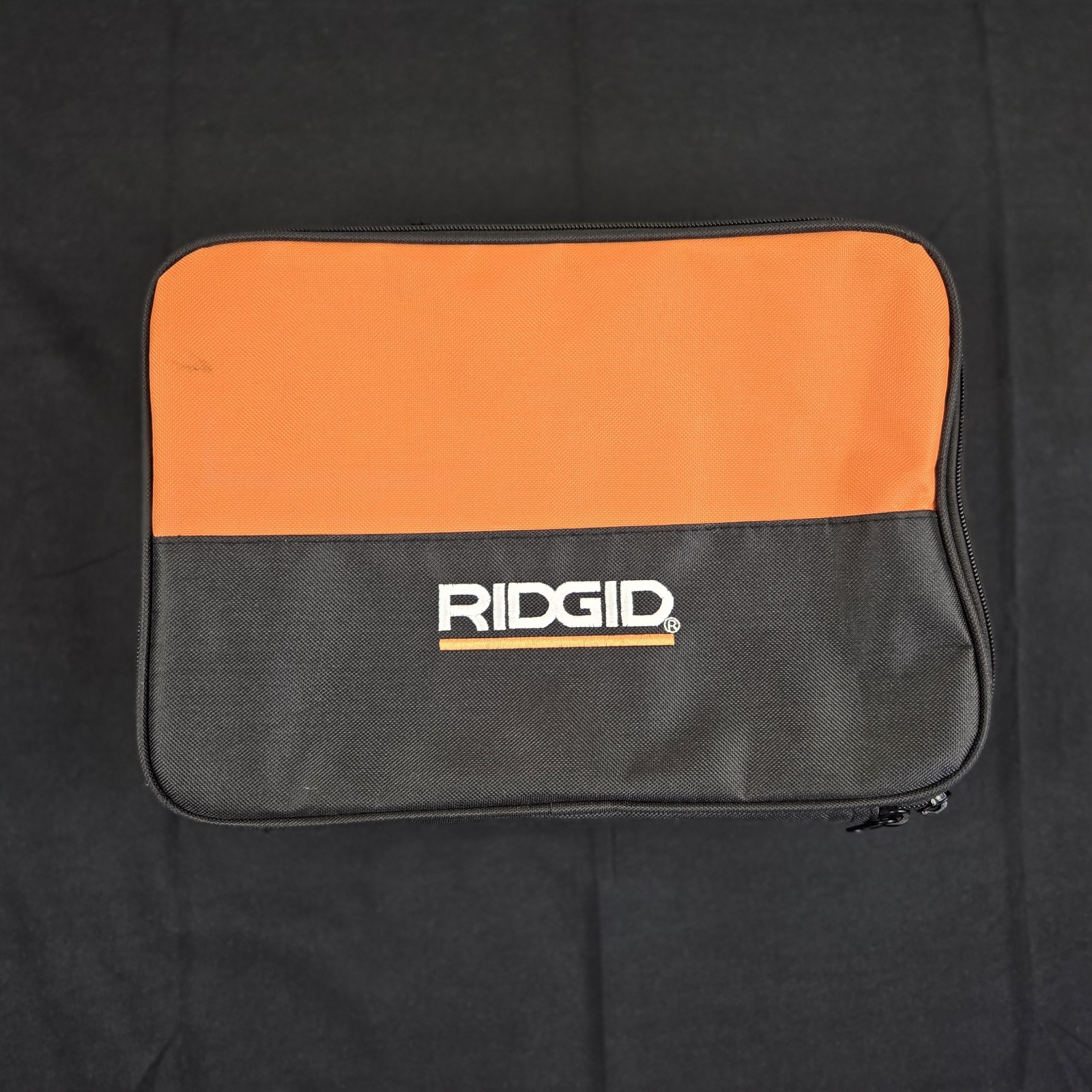 RIDGID Tool Storage Bag Orange Zipper 12X9