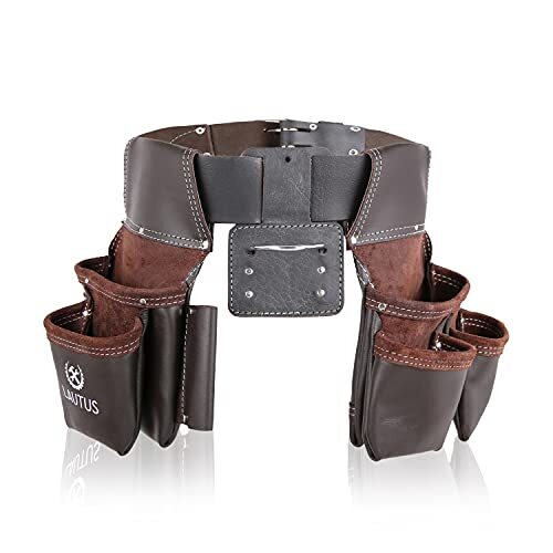 Oil Tanned Leather Tool Belt Rig, Carpenter, Construction, Framers, Handyman