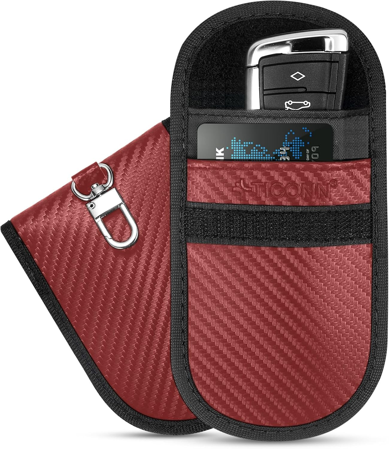 2PK Faraday Bags for Car Keys Fob, 3.25″X4.75″ Faraday Cage Protector, Car RFID