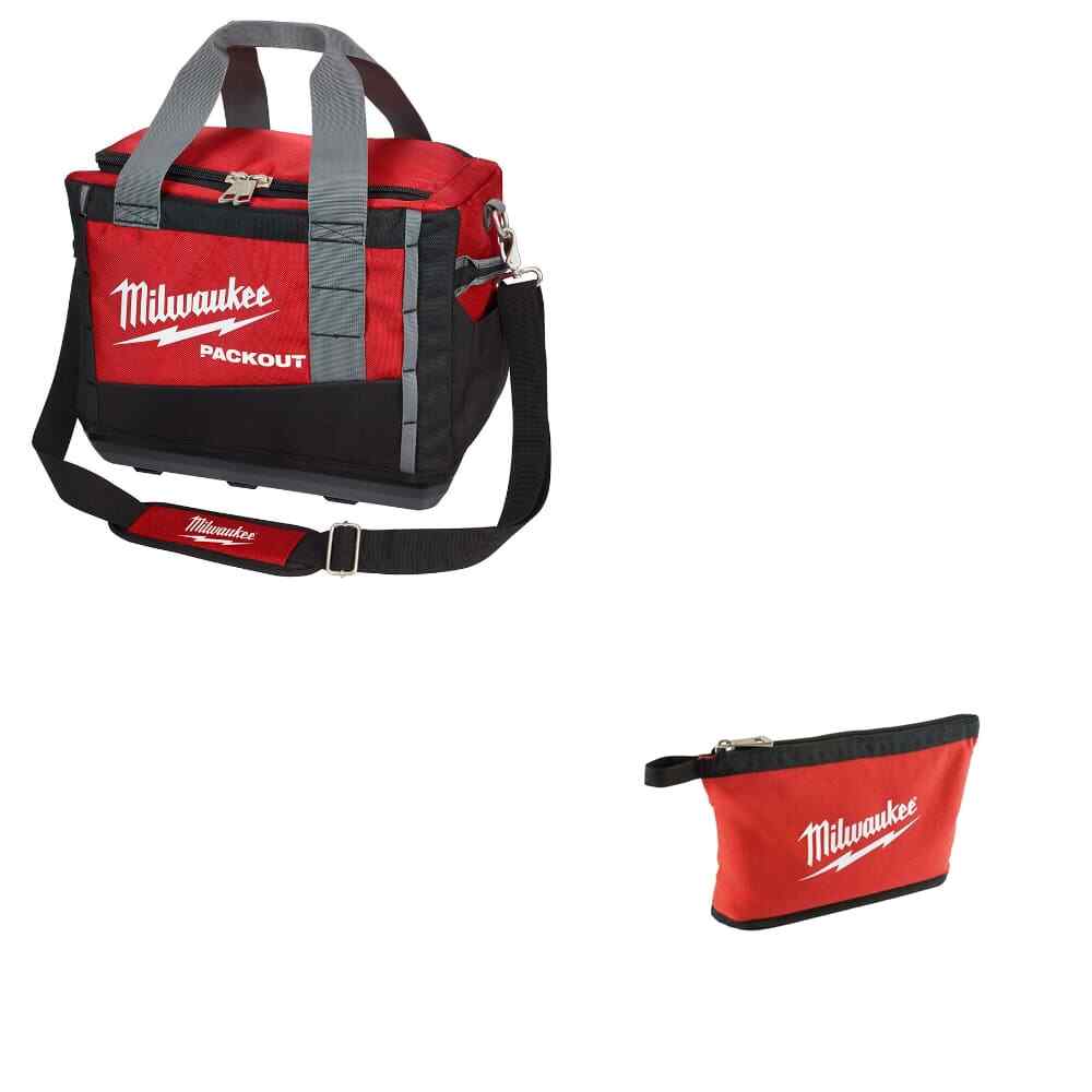 Milwaukee 48-22-8321 15″ PACKOUT Tool Bag w/ 48-22-8180 Black Zippered Pouch