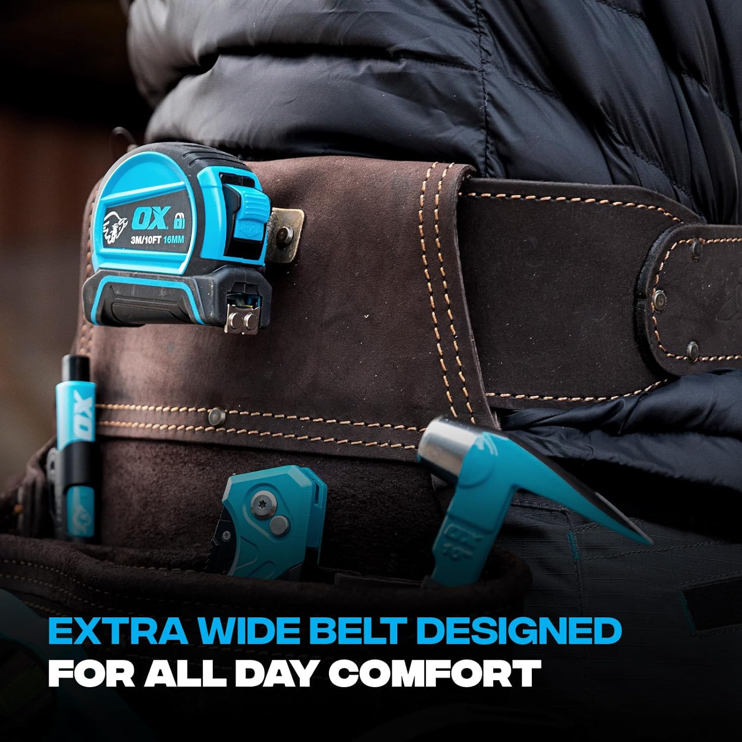 Pro Drywall Tool Belt – 22-Pocket Leather Tool Belt Pouches – (XL) Made of Oil-T
