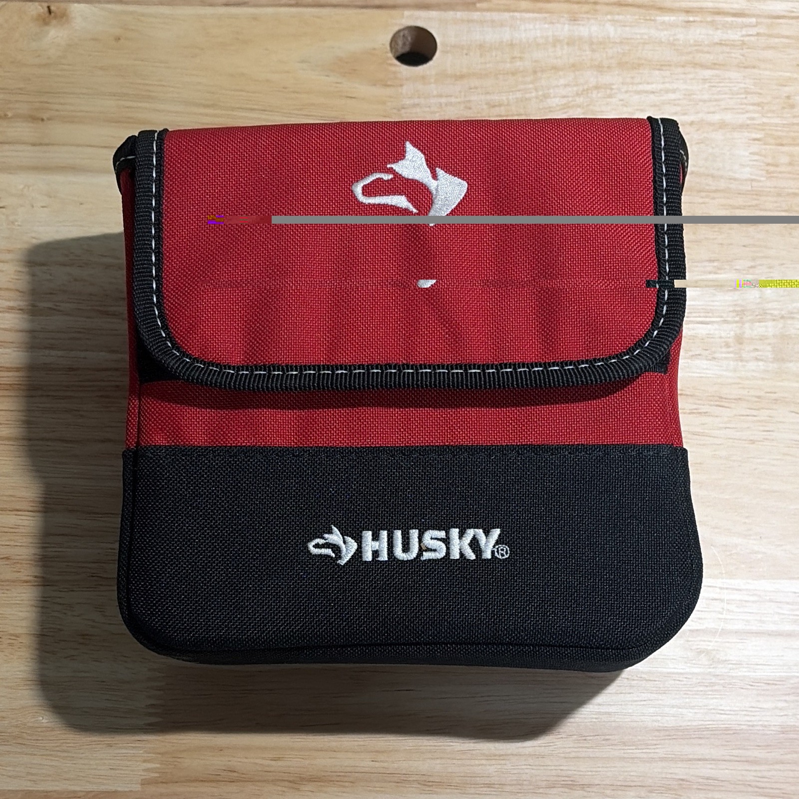 Husky 2-Piece Tool Pouch Set Red/Black with Belt Clip