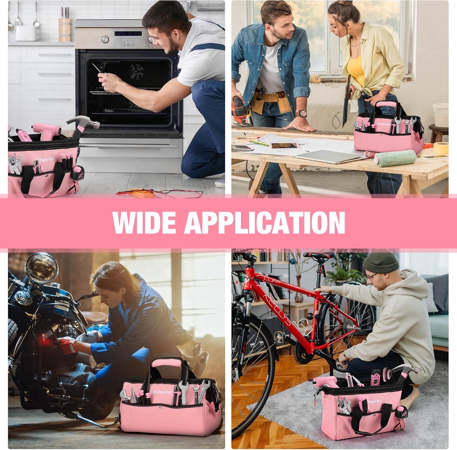 WORKPRO 23 Pcs Kid Tool Set with Storage Bag Hand Tools for Home DIY Woodworking