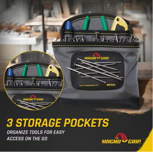 MagnoGrip 6.5 In. Platinum Pro Magnetic Clip-On Nail Utility Pouch