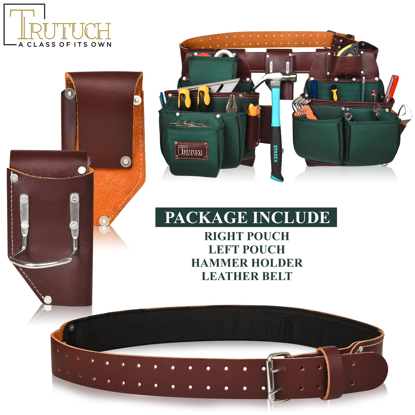 Nylon And Leather Tool Belt | Framing Tool Bags/pouch | For Carpenter Constructi