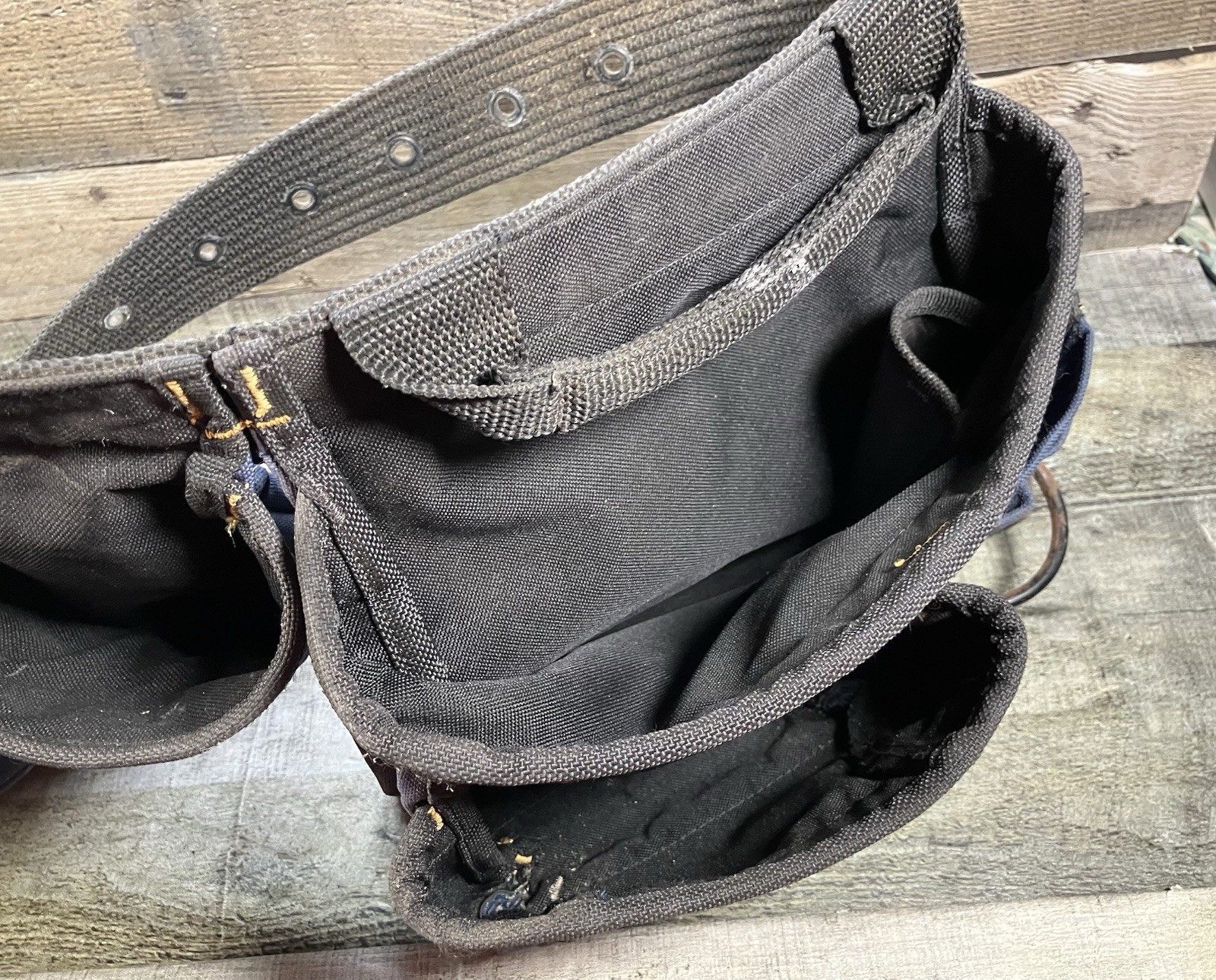 Husky Tool Belt, Blue Heavy Polyester, 3 Pouches, 13 Pockets & 2 Hammer Loop CLC