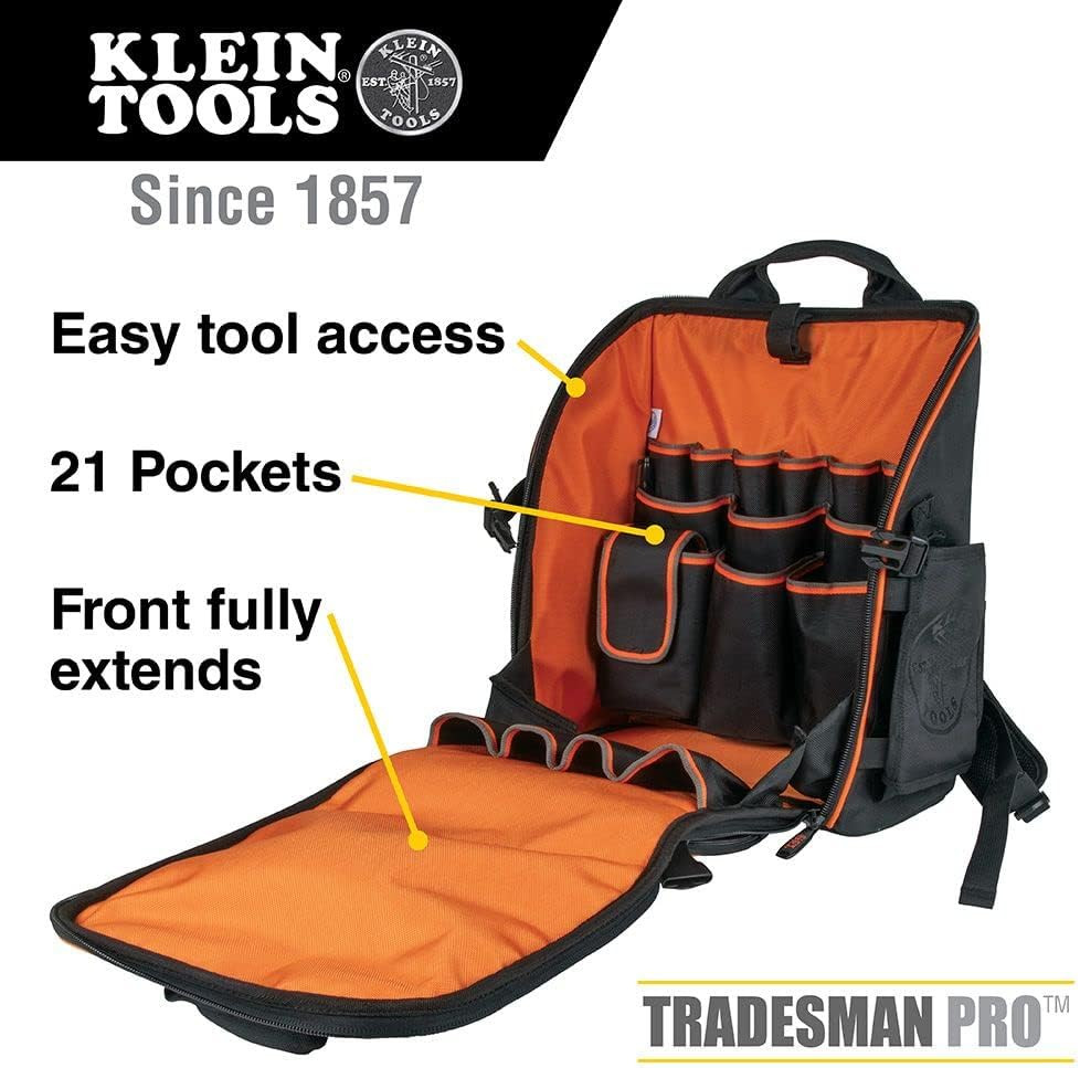 Ultimate Tradesman Pro Tool Backpack & 2 Stand-Up Zipper Bags Set