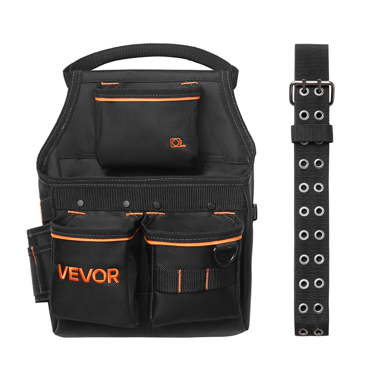 VEVOR Tool Pouch with Belt Electricians Work Belt 14 Pocket Tool Pouch Organizer